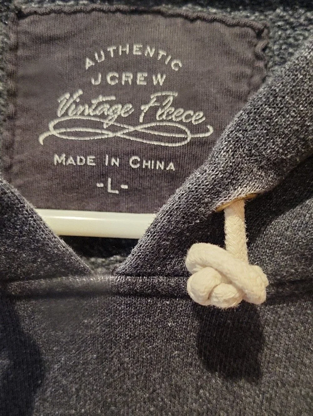 J. Crew Black Vintage Pullover Hoodie with Kangaroo Pocket